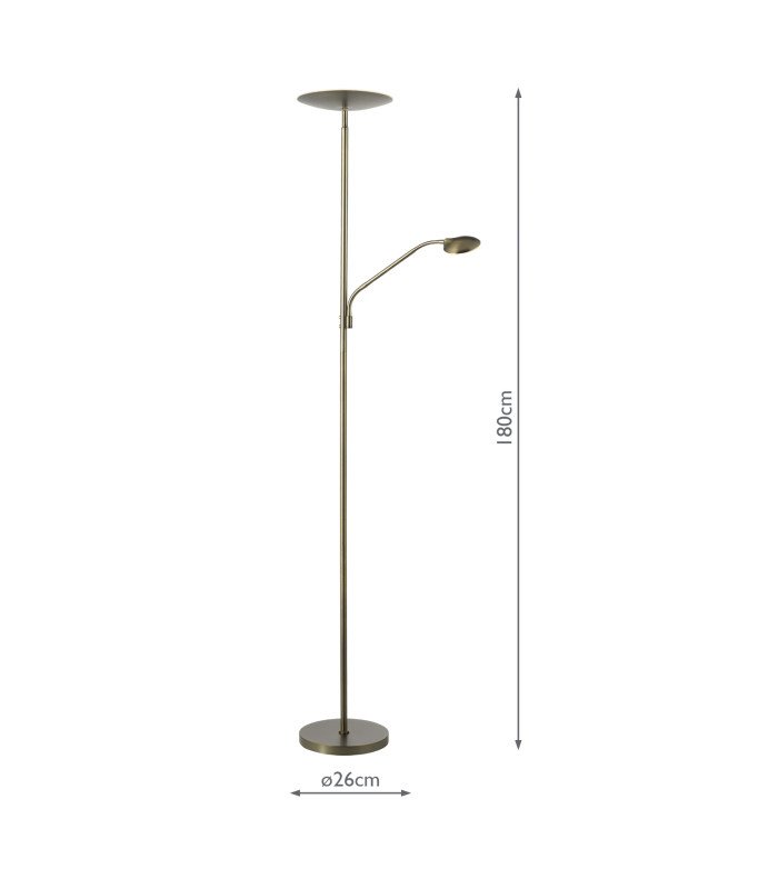 Osbert Mother & Child Floor Lamp Satin Bronze LED-6