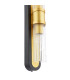 Rhian Wall Light Matt Black and Ribbed Glass-7