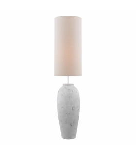 Roetta Floor Lamp White and Natural With Shade-1
