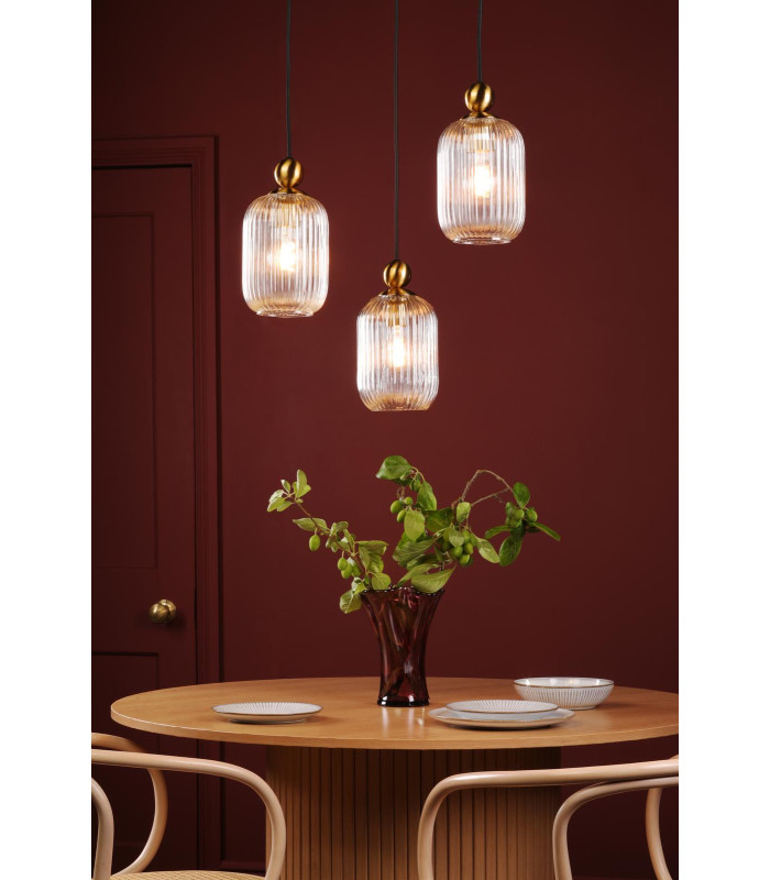 E27 Satin Brass Suspension-3