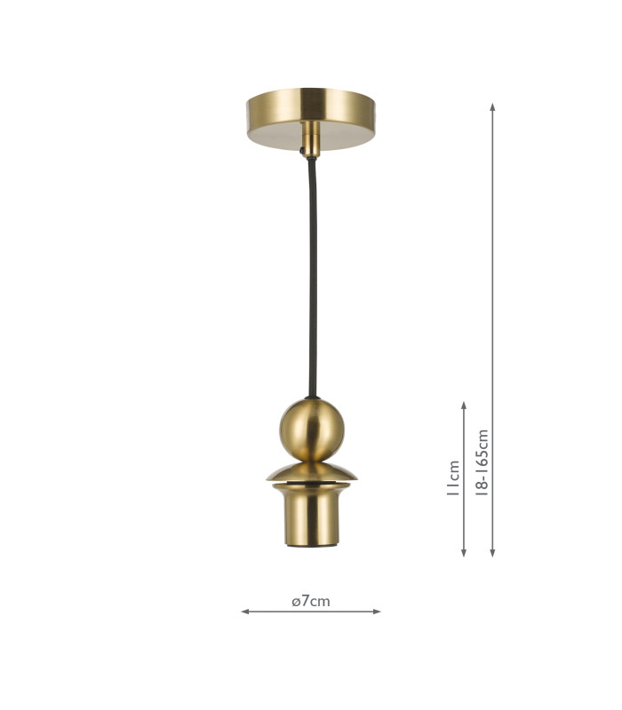 E27 Satin Brass Suspension-5