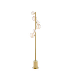 Spiral 6 Light Floor Lamp Matt Gold-1