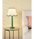 Spool Table Lamp Green With Shade-2