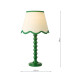 Spool Table Lamp Green With Shade-6