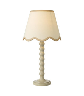 Spool Table Lamp Taupe With Shade-1