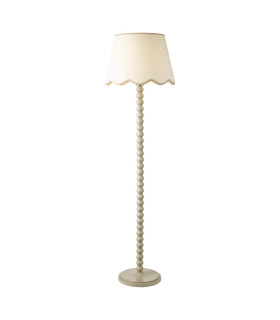 Spool Floor Lamp Taupe With Shade-1