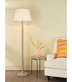 Spool Floor Lamp Taupe With Shade-2
