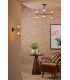 Takara 6 Light Semi-Flush Matt Black and Bronze With Twisted Amber Glass-2