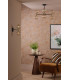 Takara 6 Light Semi-Flush Matt Black and Bronze With Twisted Amber Glass-3