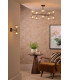 Takara 10 Light Semi-Flush Matt Black and Bronze With Twisted Amber Glass-2