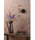 Takara Wall Light Matt Black and Bronze With Twisted Amber Glass-3