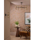 Takara 10 Light Semi-Flush Matt Black and Bronze With Twisted Amber Glass-3