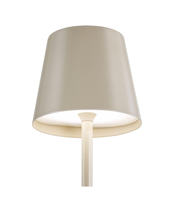 Derrick Rechargeable Outdoor Table Lamp Satin Taupe LED IP54-9