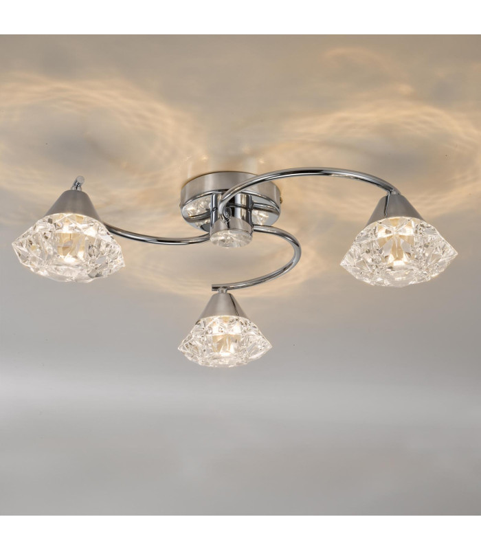 Dilys 3 Light Semi-Flush Polished Chrome-5