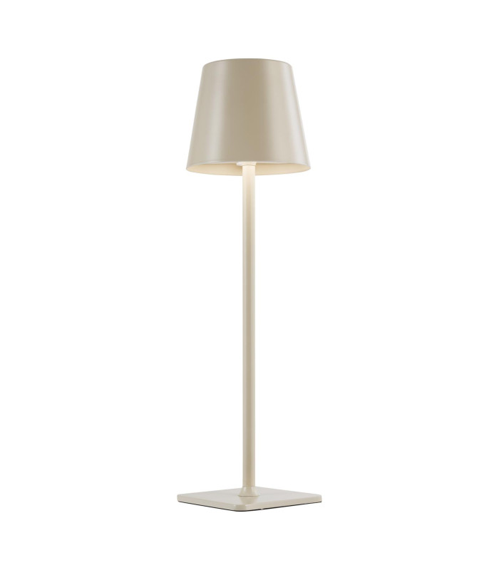 Derrick Rechargeable Outdoor Table Lamp Satin Taupe LED IP54-11