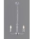 3 Light Multi Arm Ceiling Pendant without Shade, c, w 2m Chain, E14 Polished Chrome - 2