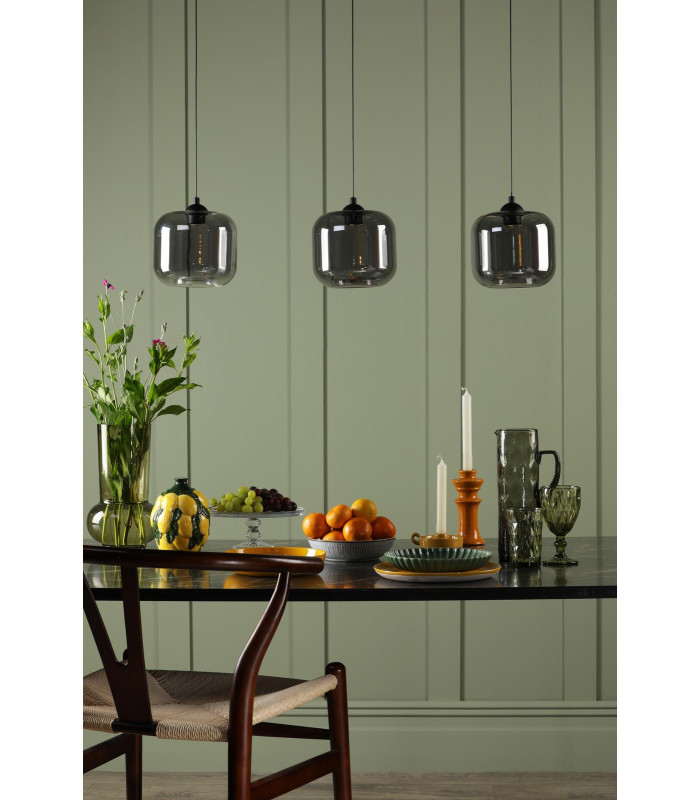 Eileen 3 Light Bar Ceiling Pendant Matt Black LED-3