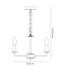 3 Light Multi Arm Ceiling Pendant without Shade, c, w 2m Chain, E14 Polished Chrome - 3