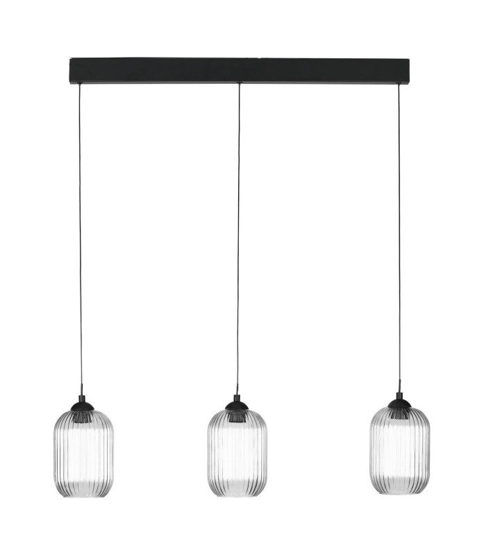 Eileen 3 Light Bar Ceiling Pendant Matt Black LED-3