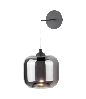 Eileen Ceiling Pendant/Wall Light Matt Black and Smoked Glass LED-1