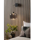 Eileen Ceiling Pendant/Wall Light Matt Black and Smoked Glass LED-2
