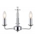 3 Light Multi Arm Ceiling Pendant without Shade, c, w 2m Chain, E14 Polished Chrome - 4