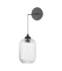 Eileen Ceiling Pendant/Wall Light Matt Black and Ribbed Glass LED-3
