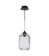 Eileen Ceiling Pendant/Wall Light Matt Black and Ribbed Glass LED-5