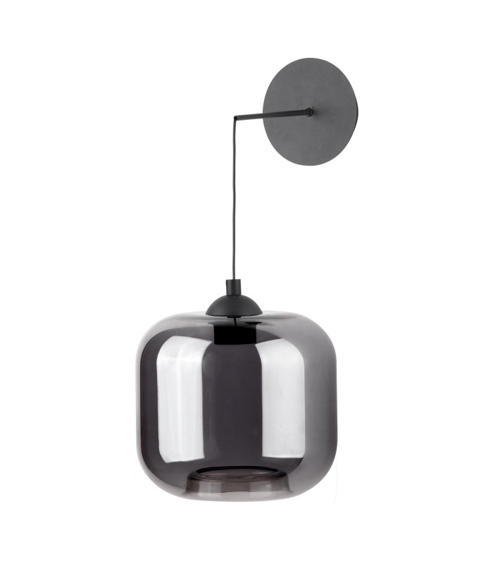 Eileen Ceiling Pendant/Wall Light Matt Black and Smoked Glass LED-6