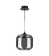 Eileen Ceiling Pendant/Wall Light Matt Black and Smoked Glass LED-8