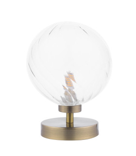 Esben Touch Table Lamp Antique Brass With Closed Glass-2
