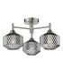 Fabrienne 3 Light Semi-Flush Satin Nickel and Smoked Glass-1