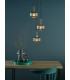 Fabrienne 3 Light Cluster Ceiling Pendant Satin Nickel and Smoked Glass-2
