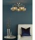 Fabrienne 5 Light Semi-Flush Satin Nickel and Smoked Glass-2
