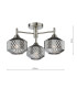 Fabrienne 3 Light Semi-Flush Satin Nickel and Smoked Glass-4