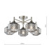Fabrienne 5 Light Semi-Flush Satin Nickel and Smoked Glass-4