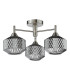 Fabrienne 3 Light Semi-Flush Satin Nickel and Smoked Glass-5