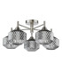 Fabrienne 5 Light Semi-Flush Satin Nickel and Smoked Glass-5