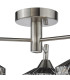 Fabrienne 3 Light Semi-Flush Satin Nickel and Smoked Glass-7
