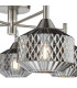 Fabrienne 5 Light Semi-Flush Satin Nickel and Smoked Glass-7