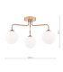Feya 3 Light Semi-Flush Antique Bronze With Opal Glass-2