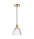 Hadano Ceiling Pendant Natural Brass and Scalloped Bell Glass-1