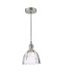 Hadano Ceiling Pendant Antique Chrome and Scalloped Bell Glass-1