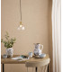 Hadano Ceiling Pendant Natural Brass and Scalloped Bell Glass-2
