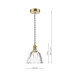 Hadano Ceiling Pendant Natural Brass and Scalloped Bell Glass-4