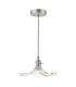 Hadano Ceiling Pendant Antique Chrome and Wavy Glass-1