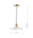 Hadano Ceiling Pendant Natural Brass and Wavy Glass-6