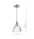 Hadano Ceiling Pendant Antique Chrome and Scalloped Bell Glass-6