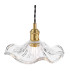 Hadano Ceiling Pendant Natural Brass and Wavy Glass-7