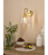 Hadano Wall Light Natural Brass and Scalloped Bell Glass-2
